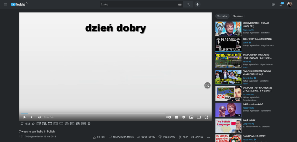 Youtube w motywie KDE