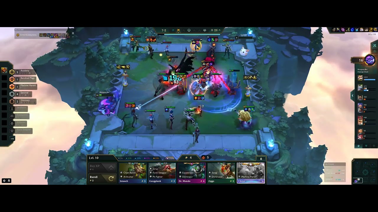 Alcony Youtube - 5 Academy + Banished Mage + Machine Herald + 4 Sentiel + 2 Visionary Win 1ST Place TFT