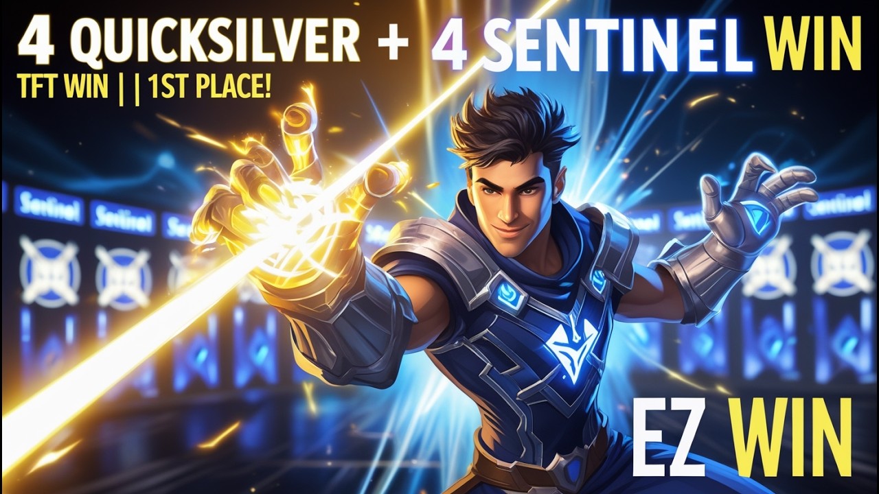 Alcony Youtube - 4 Quicksilver + 4 Sentinel | TFT WIN | 1st place | Ez win
