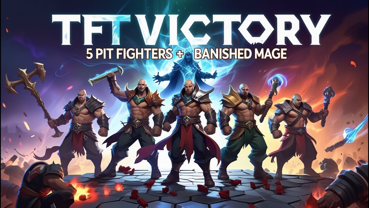 Alcony Youtube - 5 Pit Fighter | Banished Mage | TFT WIN 9 win streak | Grzojda