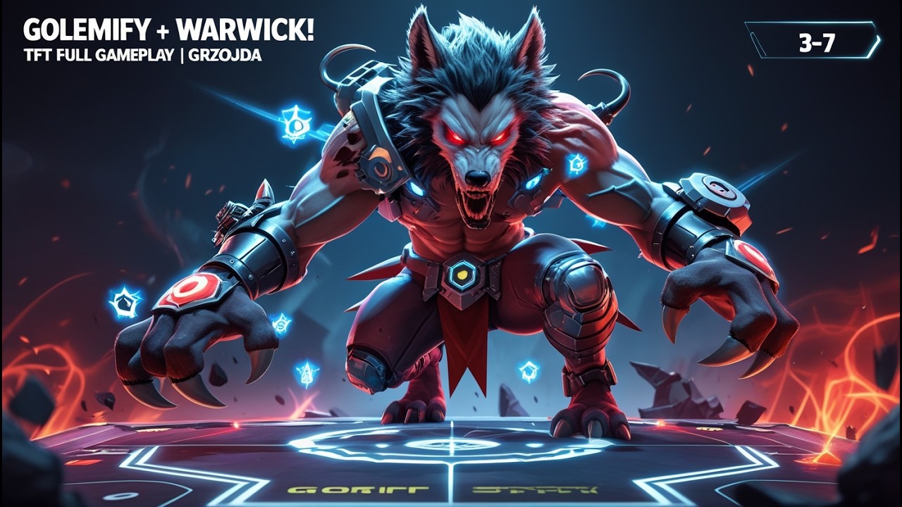 Alcony Youtube - Golemify + Warwick on stage 3-7 TFT Full Gameplay | Grzojda