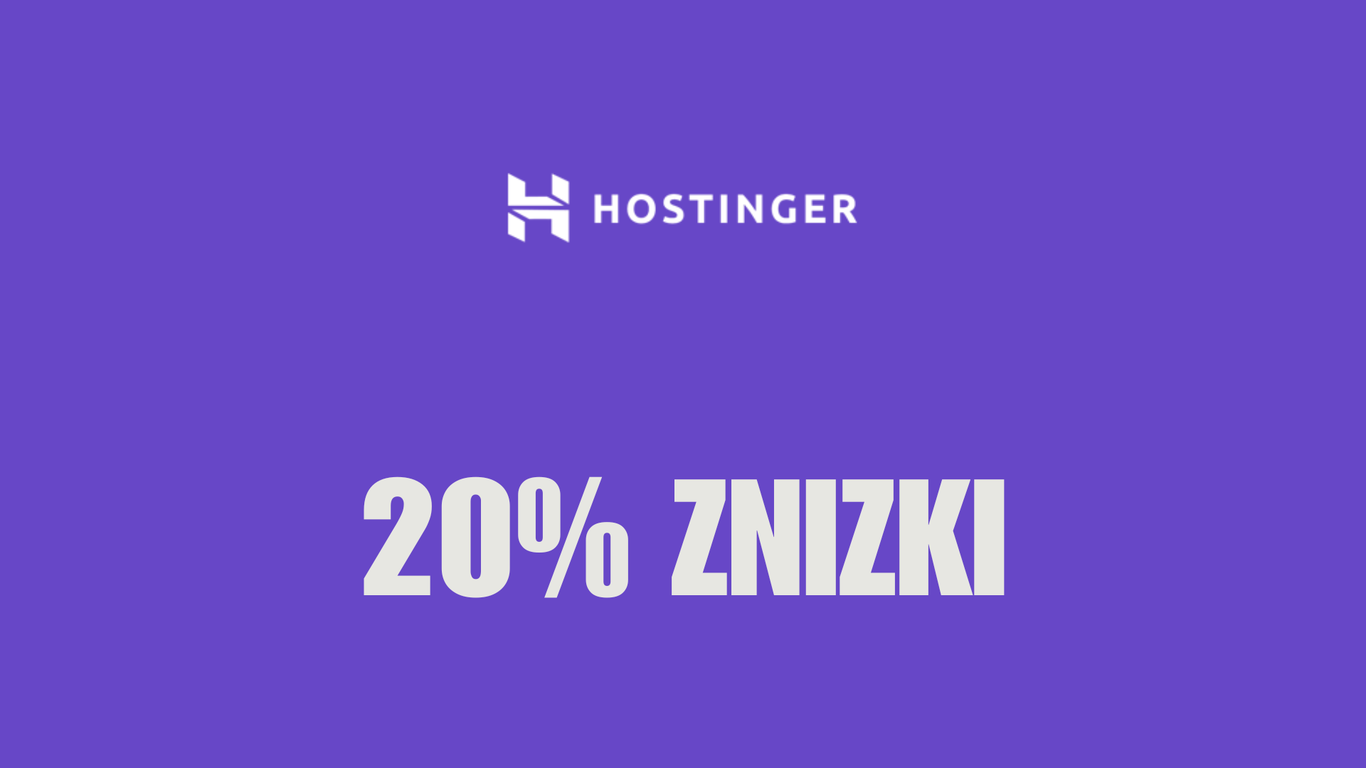 Promocja 20% zniżki na hosting Hostinger